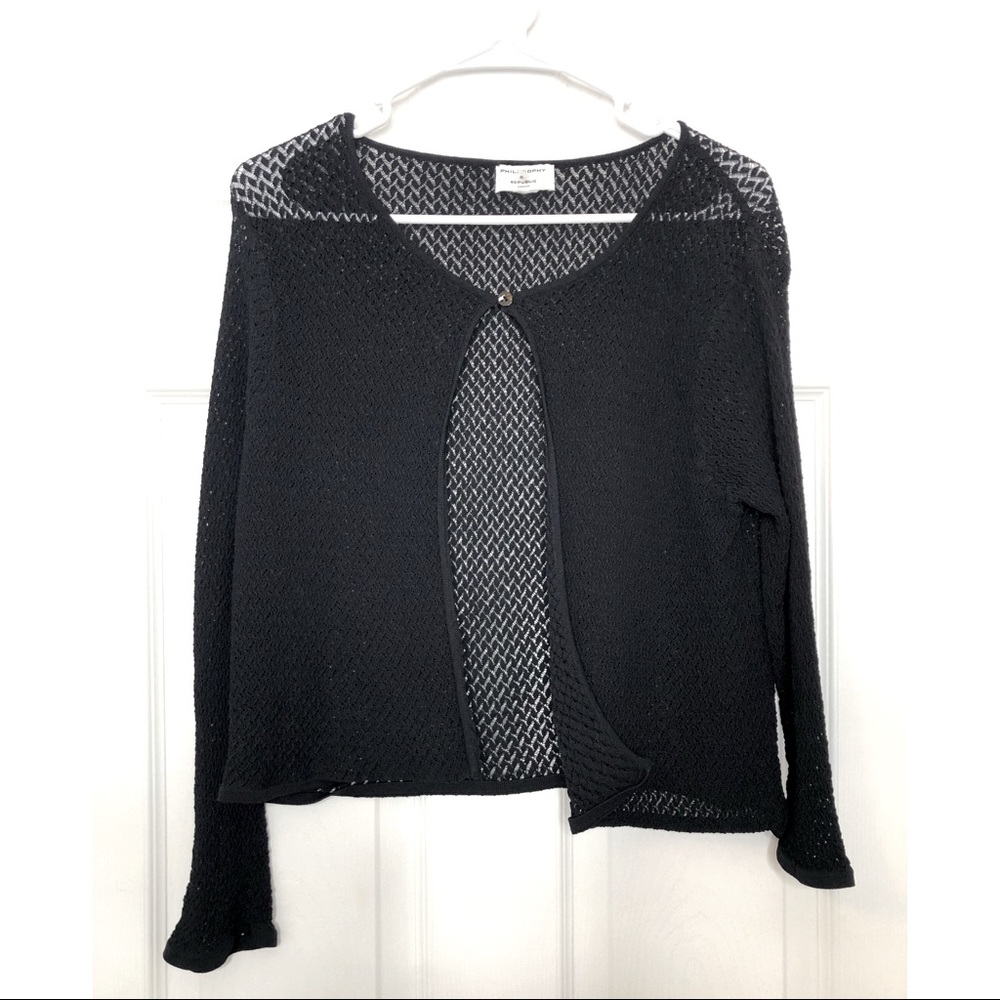 90s REPUBLIC BLACK CARDIGAN